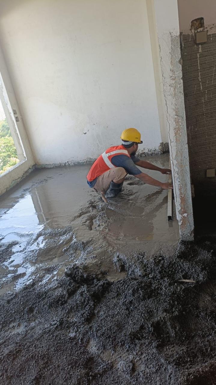Floor screeding and preparation detail