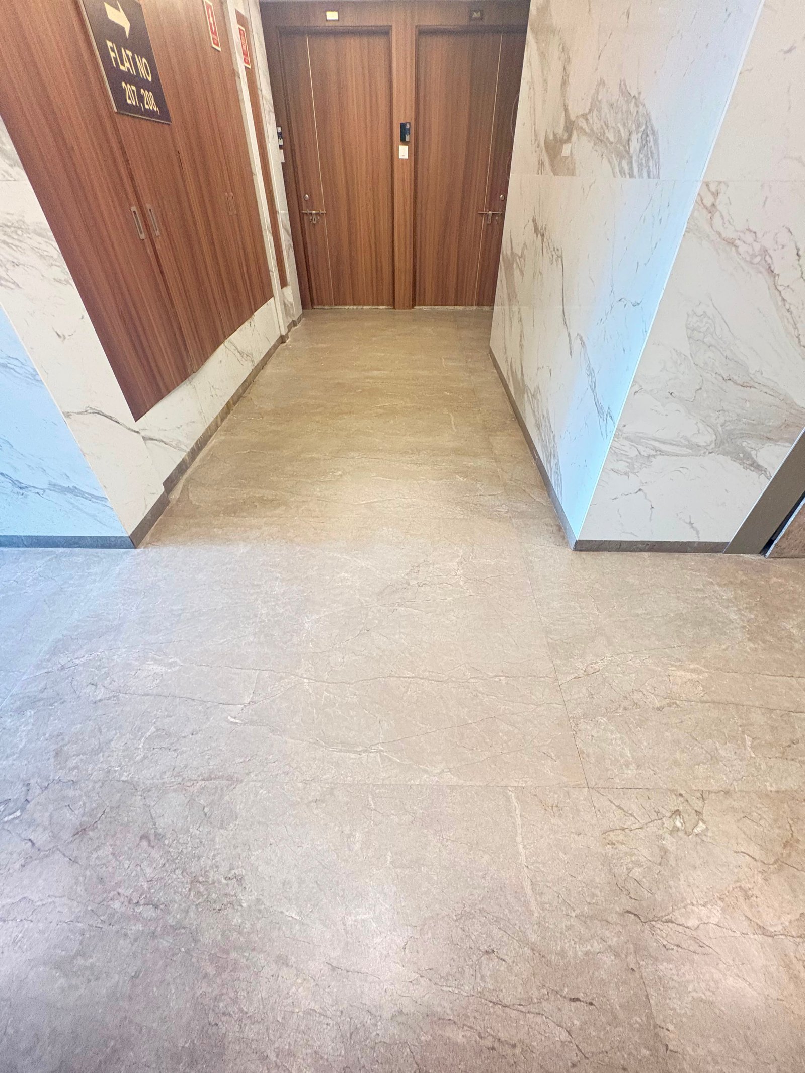 Floor tiling alignment and fixing work